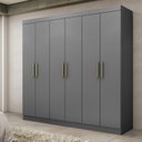 Ver imagem 1 de Guarda Roupa Casal Paris 6 Portas 2 Gavetas Paris Espresso Móveis