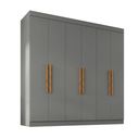 Ver imagem 2 de Guarda Roupa Casal Paris 6 Portas 2 Gavetas Paris Espresso Móveis Cinza/Onix