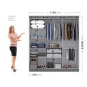 Ver imagem 6 de Guarda Roupa Casal Paris 6 Portas 2 Gavetas Paris Espresso Móveis Cinza/Onix
