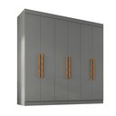 Ver imagem 2 de Guarda Roupa Casal Paris 6 Portas 2 Gavetas Paris Espresso Móveis Cinza/Onix