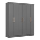 Ver imagem 2 de Guarda Roupa Casal Paris 6 Portas 2 Gavetas Paris Espresso Móveis