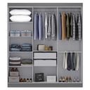 Ver imagem 4 de Guarda Roupa Casal Paris 6 Portas 2 Gavetas Paris Espresso Móveis Cinza/Onix