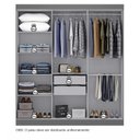 Ver imagem 5 de Guarda Roupa Casal Paris 6 Portas 2 Gavetas Paris Espresso Móveis