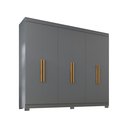 Ver imagem 2 de Guarda Roupa Casal com Pés Paris 6 Portas 2 Gavetas Paris Espresso Móveis