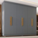 Ver imagem 1 de Guarda Roupa Casal com Pés Paris 6 Portas 2 Gavetas Paris Espresso Móveis