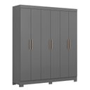 Ver imagem 2 de Guarda Roupa Casal com Pés Paris 6 Portas 2 Gavetas Paris Espresso Móveis