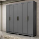 Ver imagem 1 de Guarda Roupa Casal com Pés Paris 6 Portas 2 Gavetas Paris Espresso Móveis