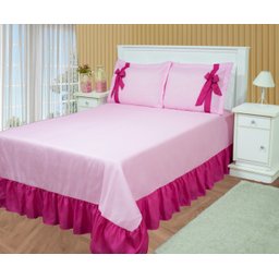 Cobre Leito Helo Casal 3 peças 2,35 m x 2,30 m - ROSA/PINK - 1