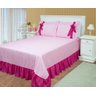 Cobre Leito Helo Casal 3 peças 2,35 m x 2,30 m - ROSA/PINK - 1