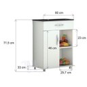 Ver imagem 6 de Balcão cozinha pequeno com rodinha branco AJL Armário Multiuso