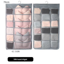 Cabide 30 Bolsos Organizador Calcinhas Sutiãs Meias Cuecas - Cinza - 1