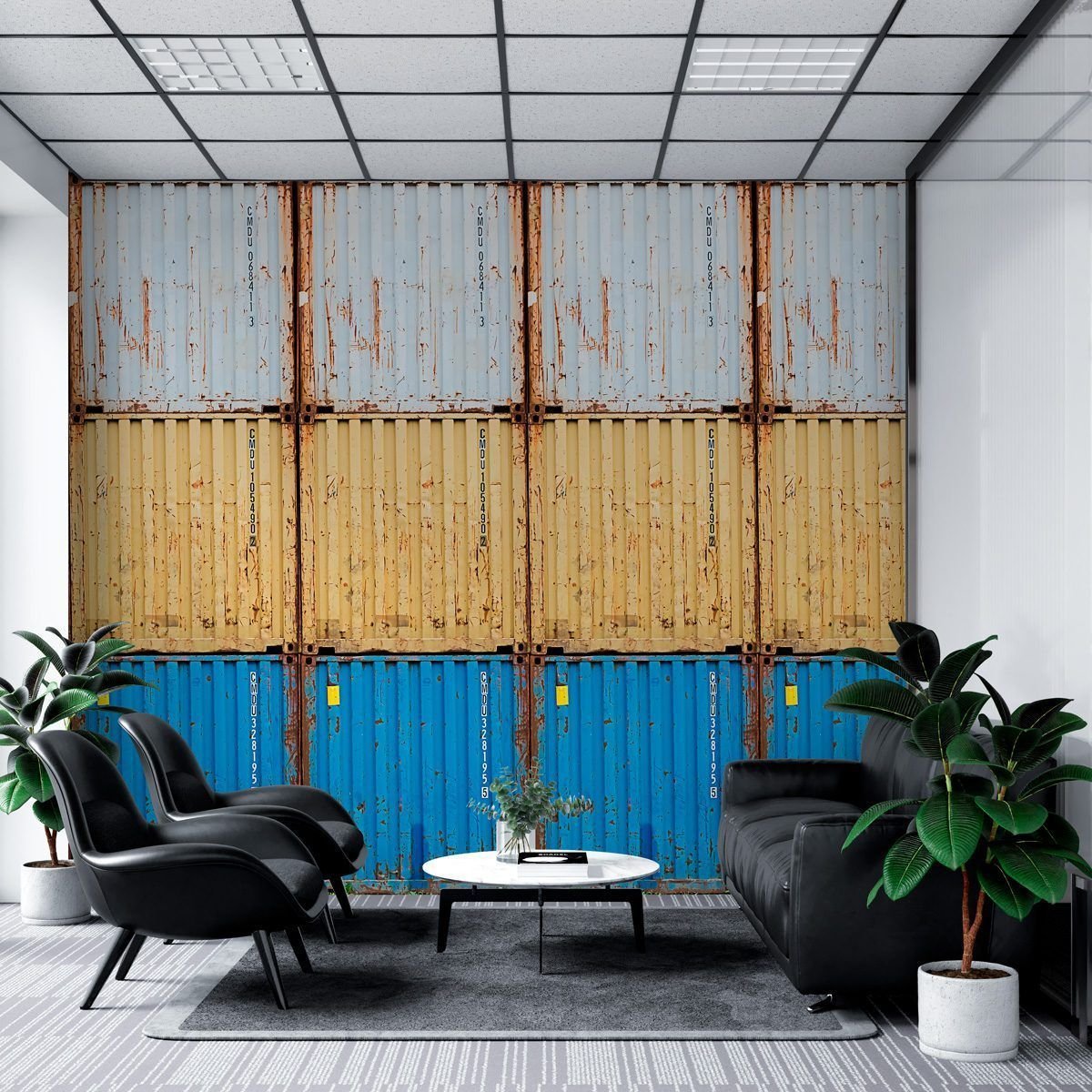 Papel de Parede Adesivo Industrial Container Decor 59 - 1