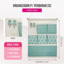 Ver imagem 3 de Organizador Porta Trecos P- Pendurar C- 6 Bolsos - Linha Loft Turquesa
