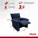 Ver imagem 3 de Poltrona Retrátil Reclinável 1 Lugar Gavea Hellen Estofados Azul