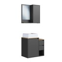 Ver imagem 2 de Armários Modulares de Banheiro Crart-CON004 2 Portas 2 Gavetas MDP 60cm Grafite Multimóveis