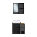 Ver imagem 3 de Armários Modulares de Banheiro Crart-CON004 2 Portas 2 Gavetas MDP 60cm Grafite Multimóveis