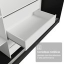Ver mais imagens de Guarda-Roupa Casal 100% MDF 3 Portas 1 Espelho Preto Malta Madesa