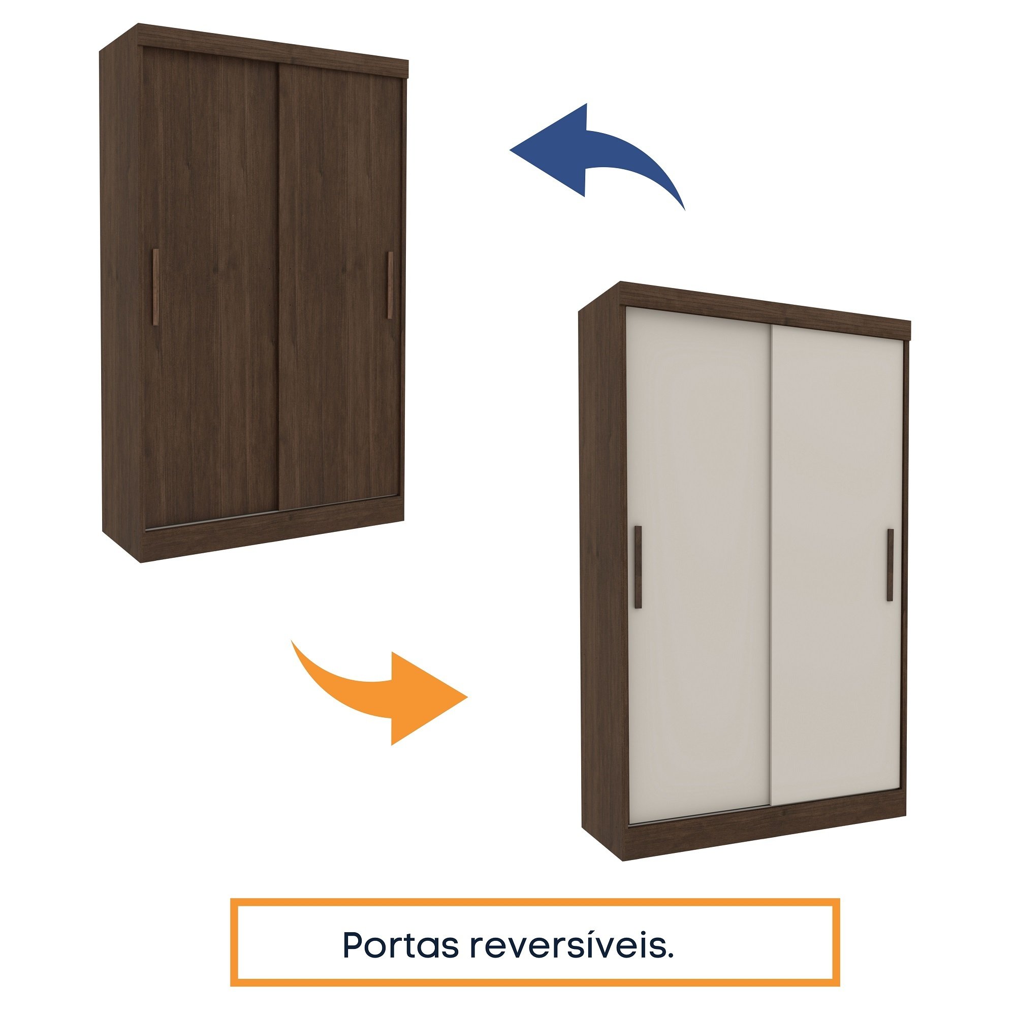 Guarda Roupa 2 Portas Bulgaria Espresso Móveis - 6