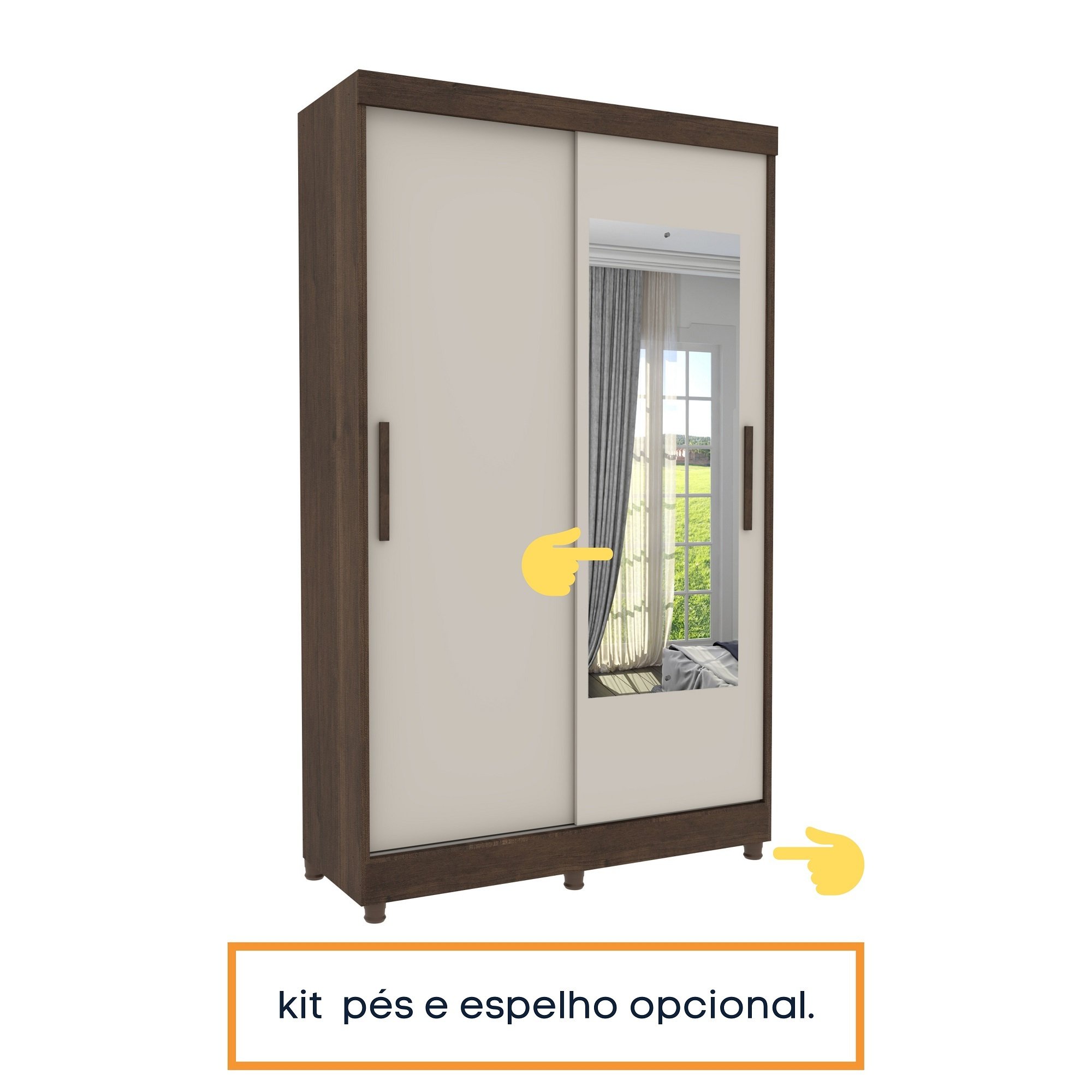 Guarda Roupa 2 Portas Bulgaria Espresso Móveis - 8