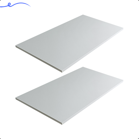 Kit 2 Prateleira Branca 60X40 Tampo Tabua Mdf  Organizadora Decoração Cozinha Quarto Banheiro Sala