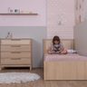 Cama Infantil Solteiro Mdf com Detalhe em Palha Linha Indy Marca Quater Móveis - 3