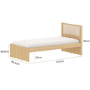 Ver imagem 3 de Cama Infantil Solteiro MDF com Detalhe em Palha Linha Indy Marca Quater Móveis