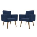 Ver imagem 1 de Poltrona Sala de Espera: Toque de Classe para Seu Ambiente Azul-marinho