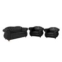 Ver imagem 1 de Sofá Chesterfield Merlo 2 lugares 1,80 + 2 Poltronas - Corano Preto/ decoração, recepção, sala tv es