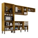 Ver imagem 5 de Cozinha Completa Modulada 11 Portas 2 Gavetas Adele Espresso Móveis Bege/Cinamomo/Off White Acetinado
