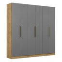 Ver imagem 3 de Guarda Roupa Casal 6 Portas 3 Gavetas Toronto Espresso Móveis