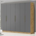 Ver imagem 1 de Guarda Roupa Casal 6 Portas 3 Gavetas Toronto Espresso Móveis