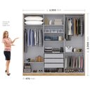 Ver imagem 5 de Guarda Roupa Casal 6 Portas 3 Gavetas Toronto Espresso Móveis