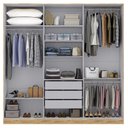 Ver imagem 2 de Guarda Roupa Casal 6 Portas 3 Gavetas Toronto Espresso Móveis