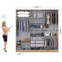 Ver imagem 4 de Guarda Roupa Casal 6 Portas 3 Gavetas Toronto Espresso Móveis