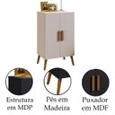 Ver imagem 2 de Armário Multiuso Sapateira Pés Retrô 2 Portas Carly Off White