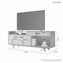 Ver imagem 3 de Rack para TV até 65 Polegadas 160cm 2 Portas 1 Gaveta Impar Amarelo