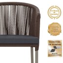Ver imagem 3 de Mesa com 4 Cadeiras e Noronha Estofado 11 Trama Original Marrom