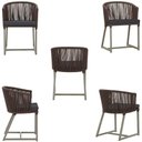 Ver imagem 5 de Mesa com 4 Cadeiras e Noronha Estofado 11 Trama Original Marrom