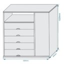 Ver imagem 2 de Cômoda 1 Porta 5 Gavetas Portugal