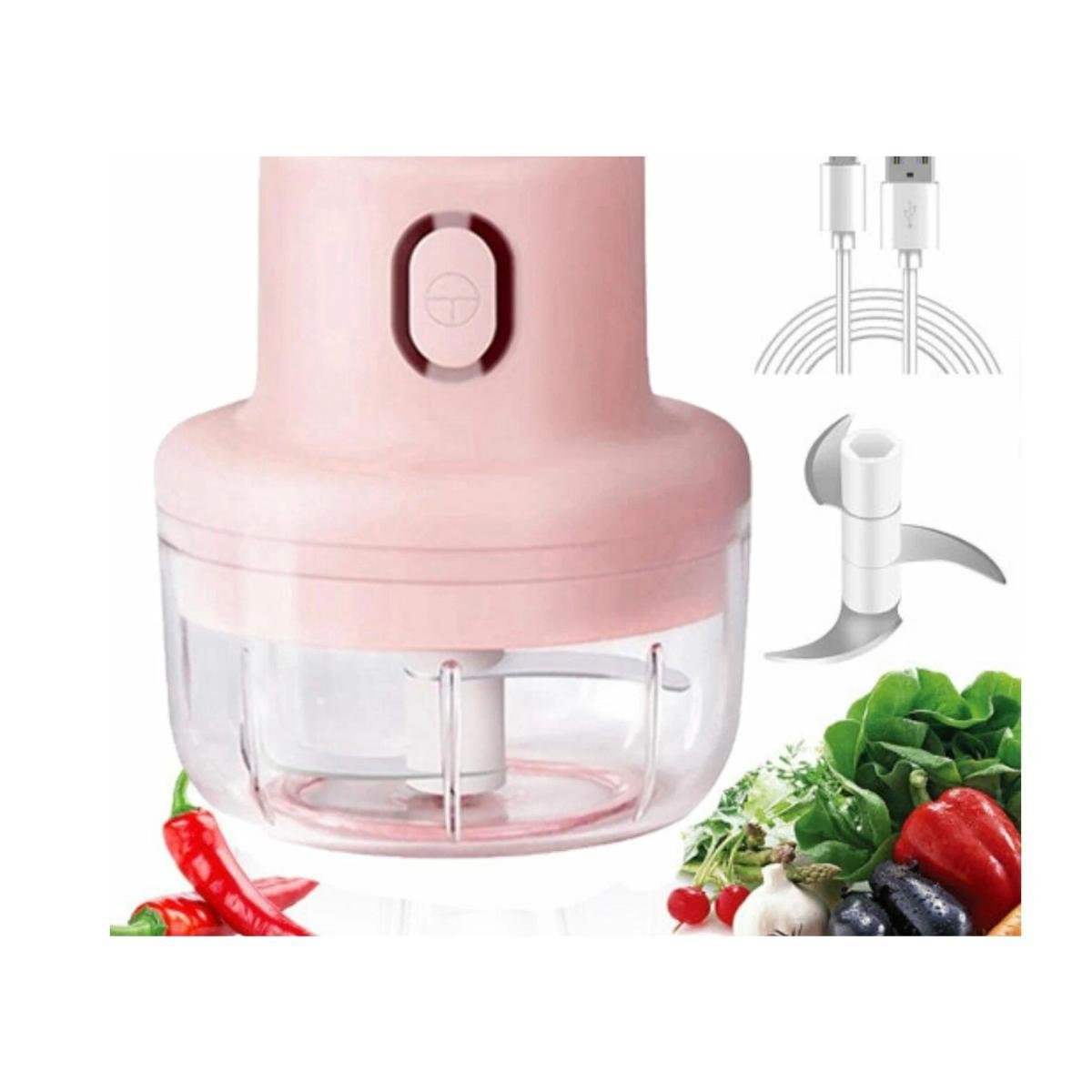 Mini Processador Alimentos Recarregável 250ml Cabo Usb