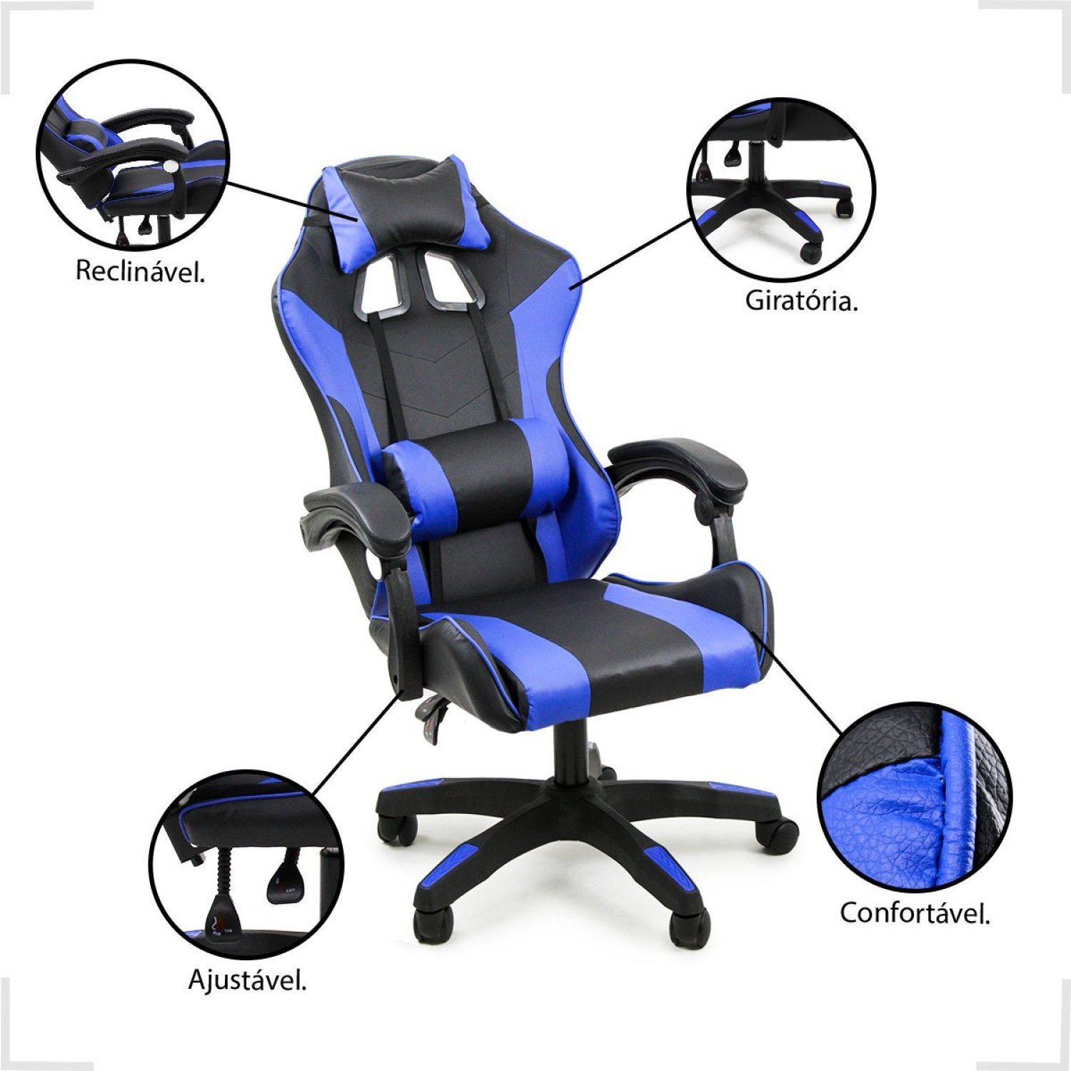 Cadeira Gamer Reclinável Giratória Stillus Oficial WebShop - 5