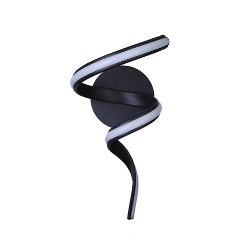 ARANDELA FLUIRE RE007B METAL SILICONE PRETO BRANCO 12W 720LM