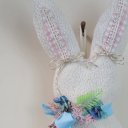 Ver imagem 3 de Coelho de Tecido Soft Creme com Recortes em Tecido na Cor Rosa