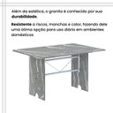 Ver mais imagens de Conjunto de Sala de Jantar 1 Mesa Granito e 4 Cadeiras Lara Branco/Arabesco/Cinza