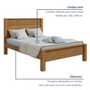 Ver imagem 5 de Cama Casal Cabeceira Ripado Athenas Amêndoa Clean