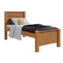Ver imagem 3 de Cama de Solteiro com Detalhe Ripado Athenas Madeira Amêndoa Clean