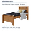 Ver imagem 7 de Cama de Solteiro com Detalhe Ripado Athenas Madeira Amêndoa Clean