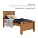 Ver mais imagens de Cama de Solteiro com Detalhe Ripado Athenas Madeira Amêndoa Clean