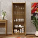 Ver imagem 7 de Cristaleira 2 Portas E 5 Prateleiras De Vidro CR6002 Natural Tecno Mobili