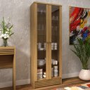 Ver imagem 2 de Cristaleira 2 Portas E 5 Prateleiras De Vidro CR6002 Natural Tecno Mobili